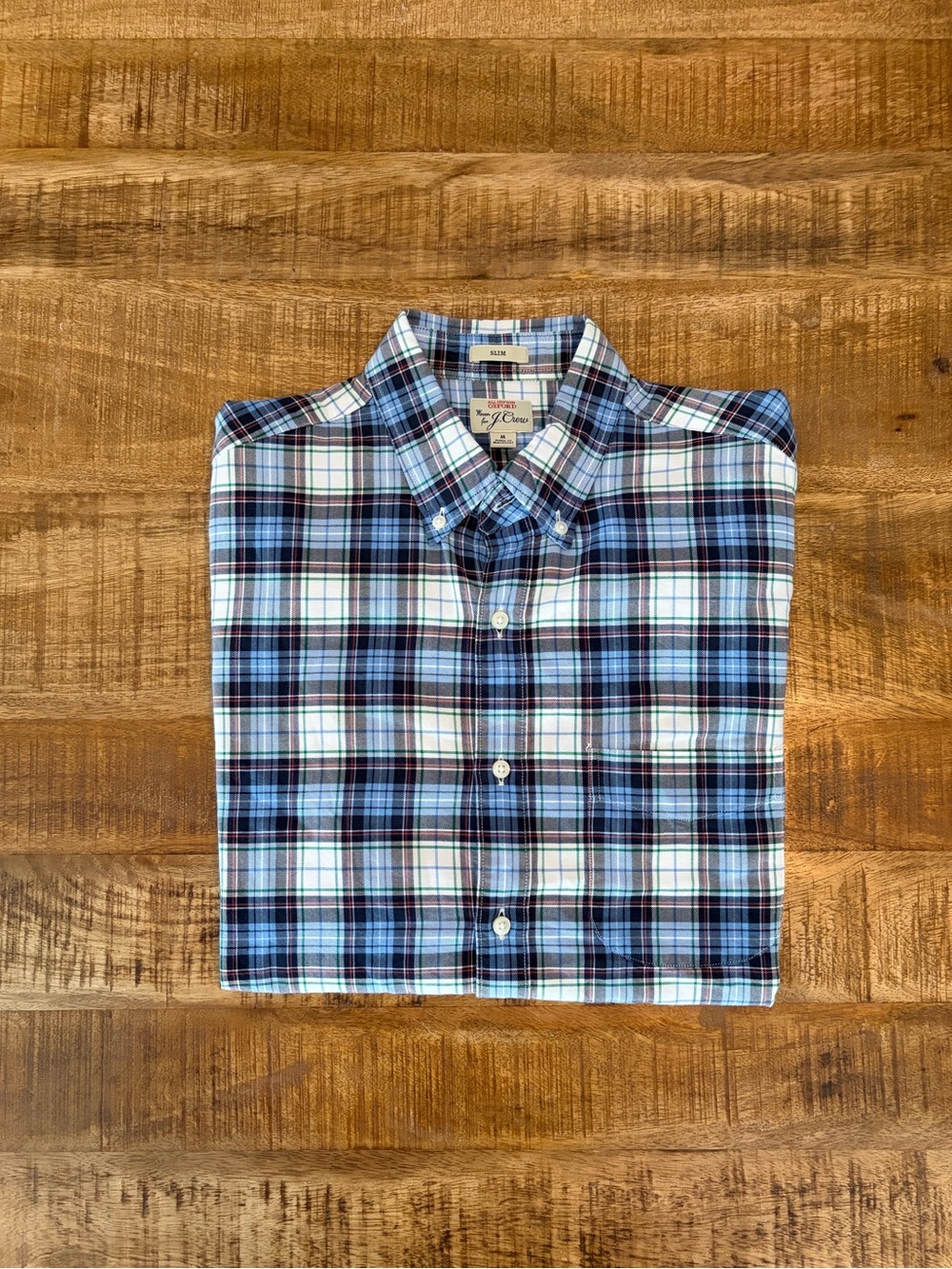J. Crew Broken-In Plaid Oxford Button Down Shirt